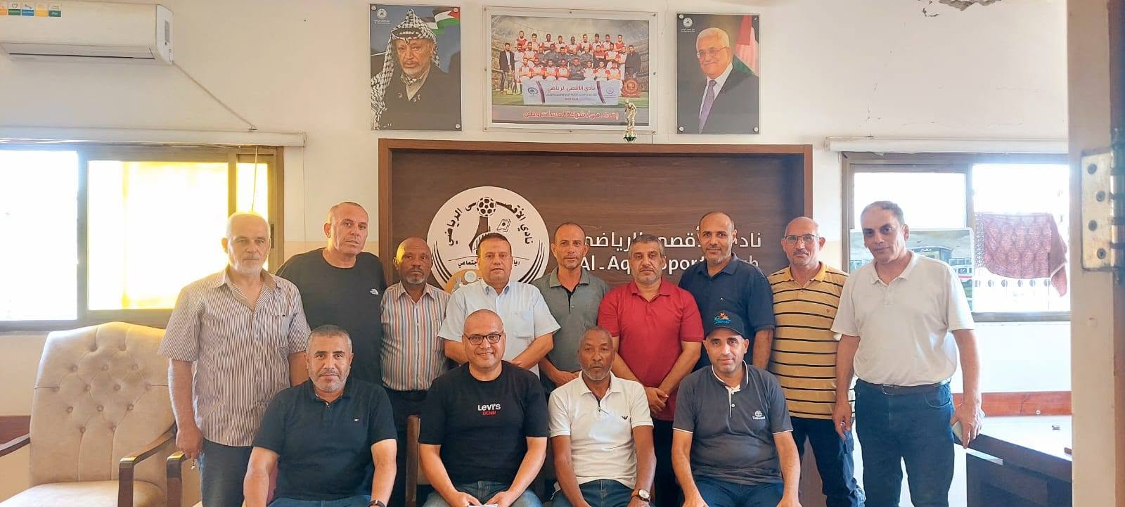 Al-Aqsa Club Receives a Delegation from Khadamat Al-Nuseirat Club at its Headquarters
