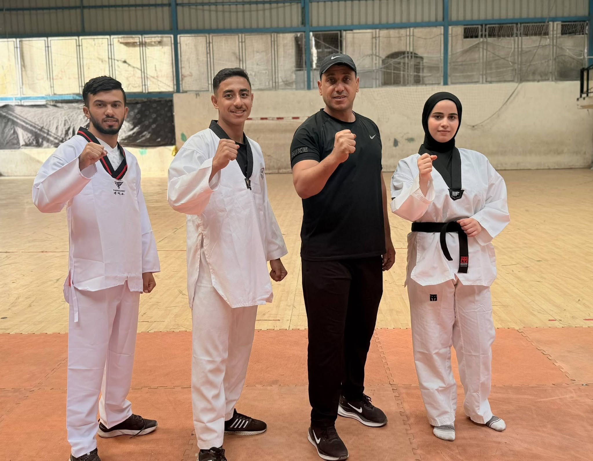 أبطال نادي الأقصى الرياضي يخوضون اختبارات الترقية للحزام الأسود في التايكوندو